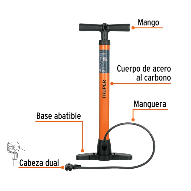 INFLADOR TRUPER ACERO GRANDE 14863