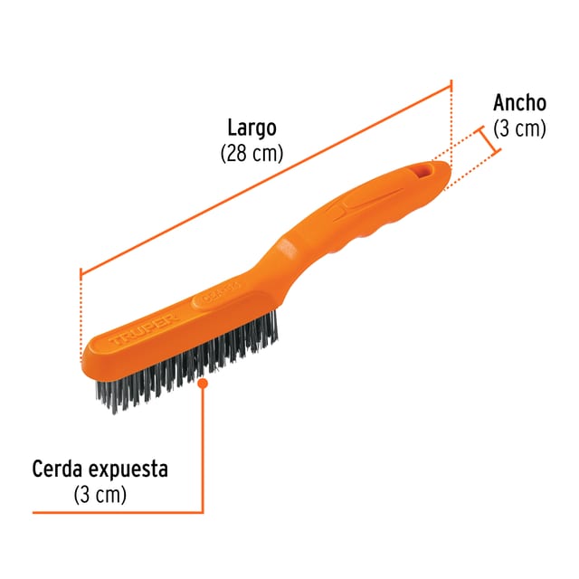 ESCOBILLA FIERRO 64 PINCELES TRUPER 11559