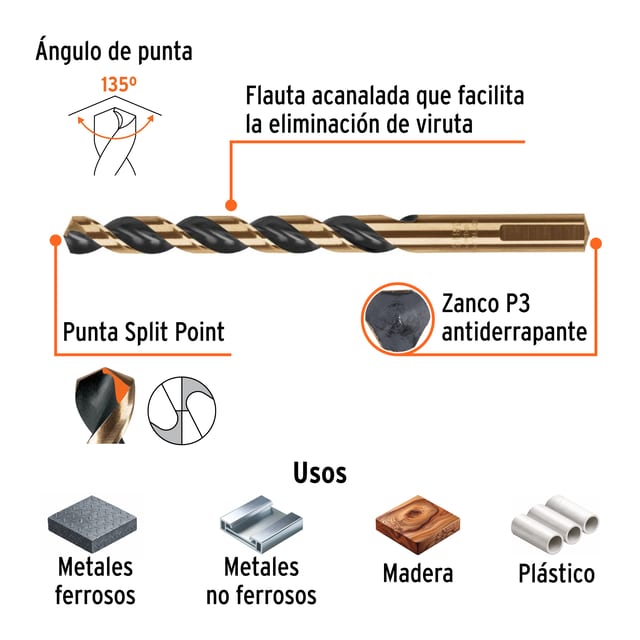 BROCA METAL 3/8 TRUPER 11150