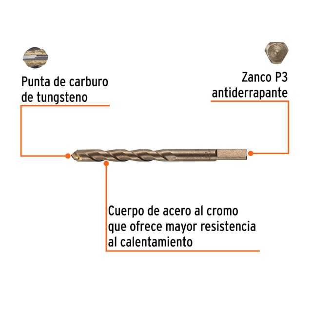 BROCA CONCRETO 13/32= 1/2X6 TRUPER 11230