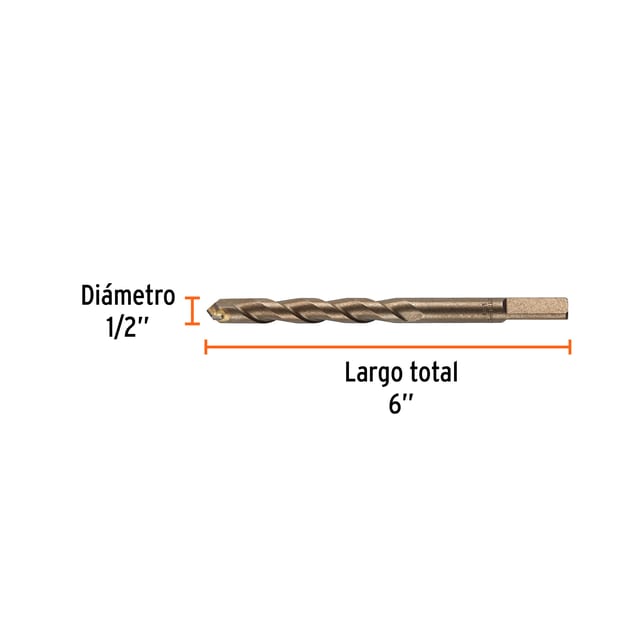 BROCA CONCRETO 13/32= 1/2X6 TRUPER 11230