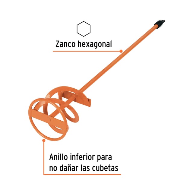 MESCLADOR PINTURA 1/2" P/TALADRO TRUPER 100MM