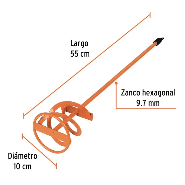 MESCLADOR PINTURA 1/2" P/TALADRO TRUPER 100MM
