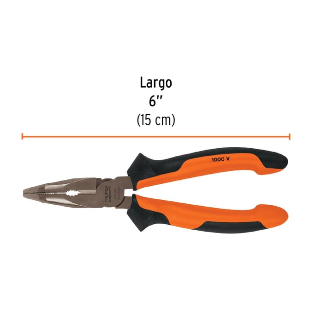 PINZA PUNTA CURVA 6" T302-6X TRUPER 17337