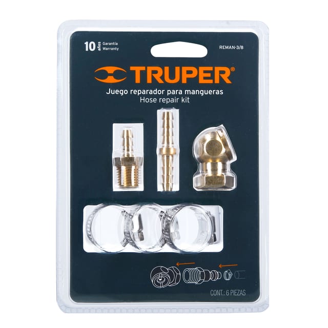 JUEGO REPARADOR MANGUERA REMAN-3/8 TRUPER 19021