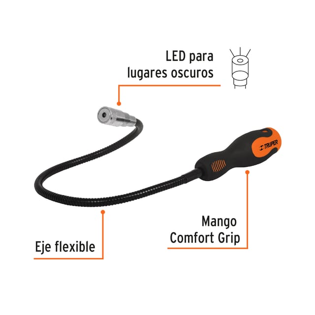 DESARMADOR FLEXIBLE /IMAN 58CM. TRUPER 15326