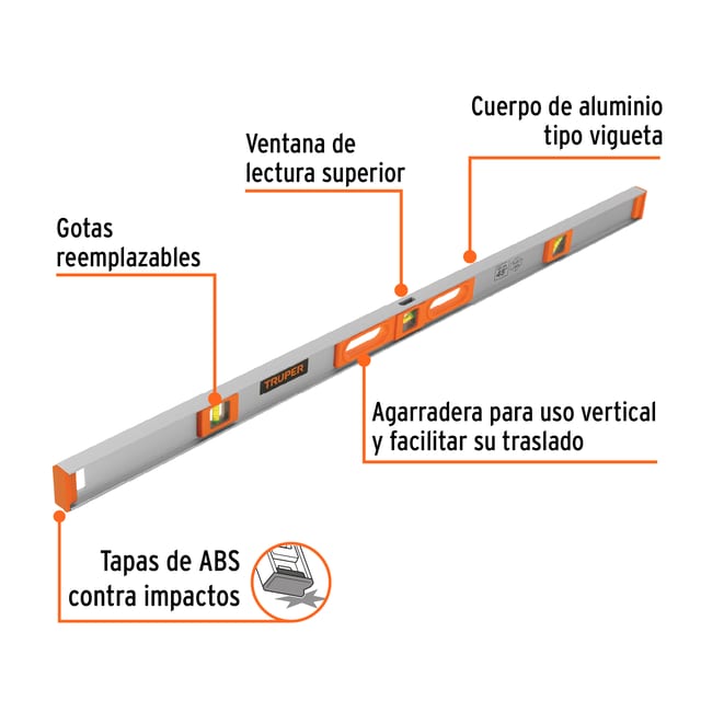NIVEL 48" MANO TRUPER 17040