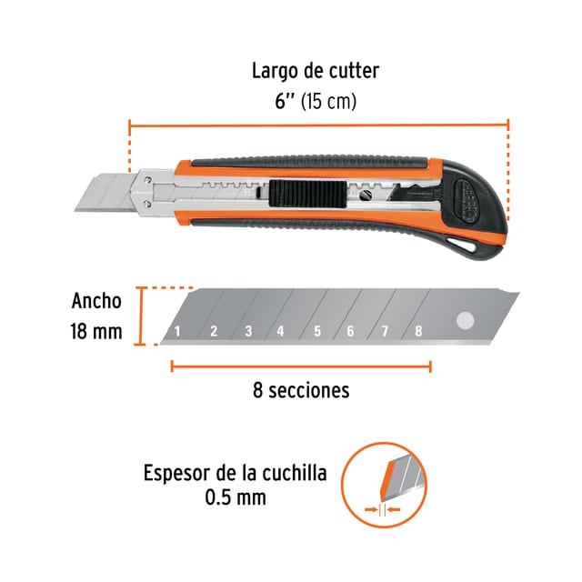 CUTTER PROFESIONAL 18MM TRUPER 16977