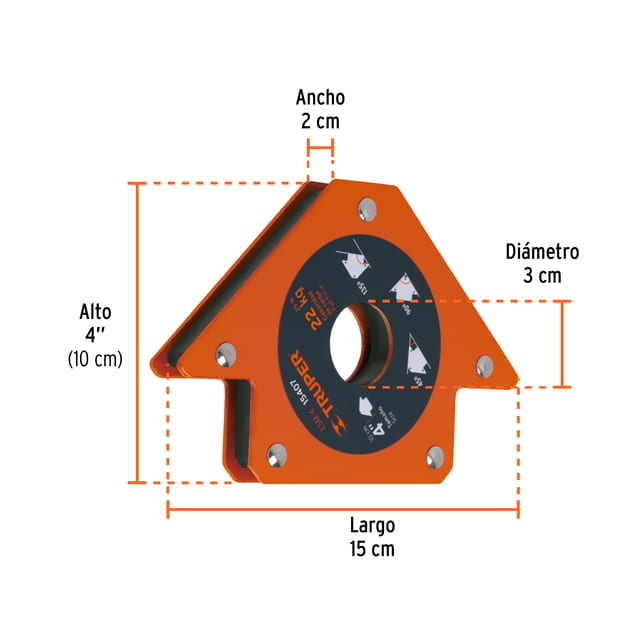 ESCUADRA MAGNETICA 4 TRUPER 15407