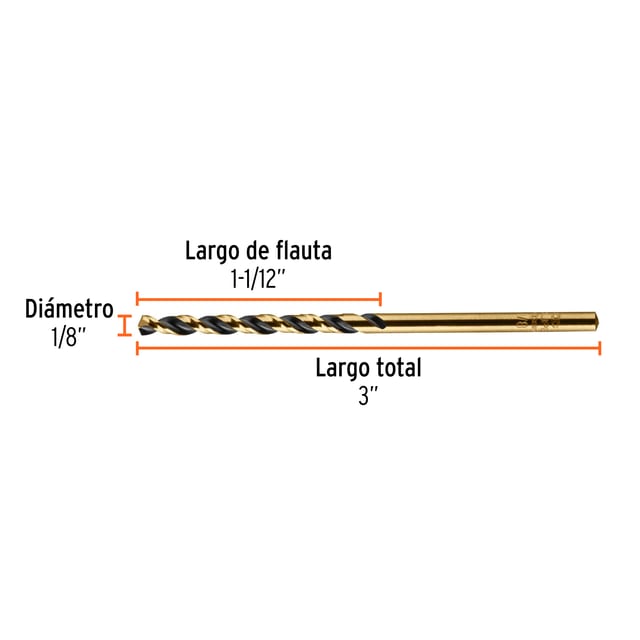 BROCA METAL 1/8 TRUPER 11118
