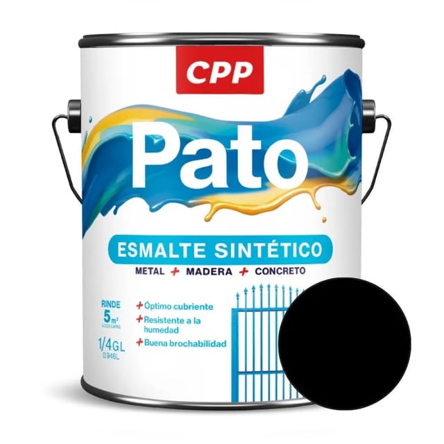ESMALTE NEGRO 1/4GL CPP PATO