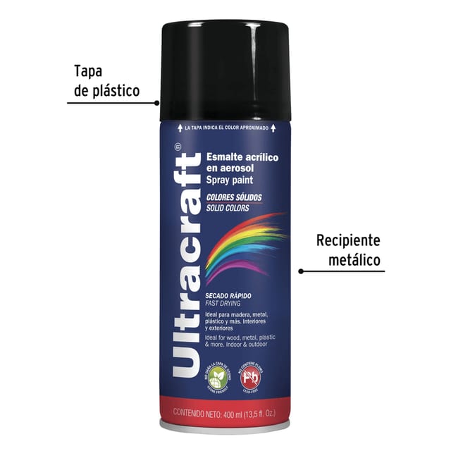 SPRAY NEGRO MATE ULTRACRAFT 40034