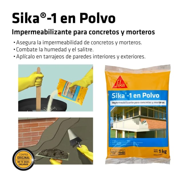 SIKA EN POLVO 1 KL ADITIVO CONCRETO