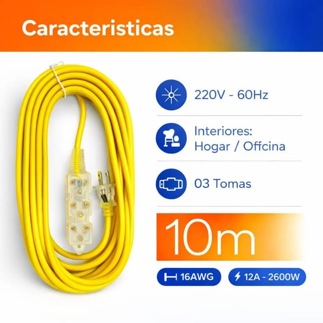EXTENSIÓN 10MT AMARILLO HOME LIGHT