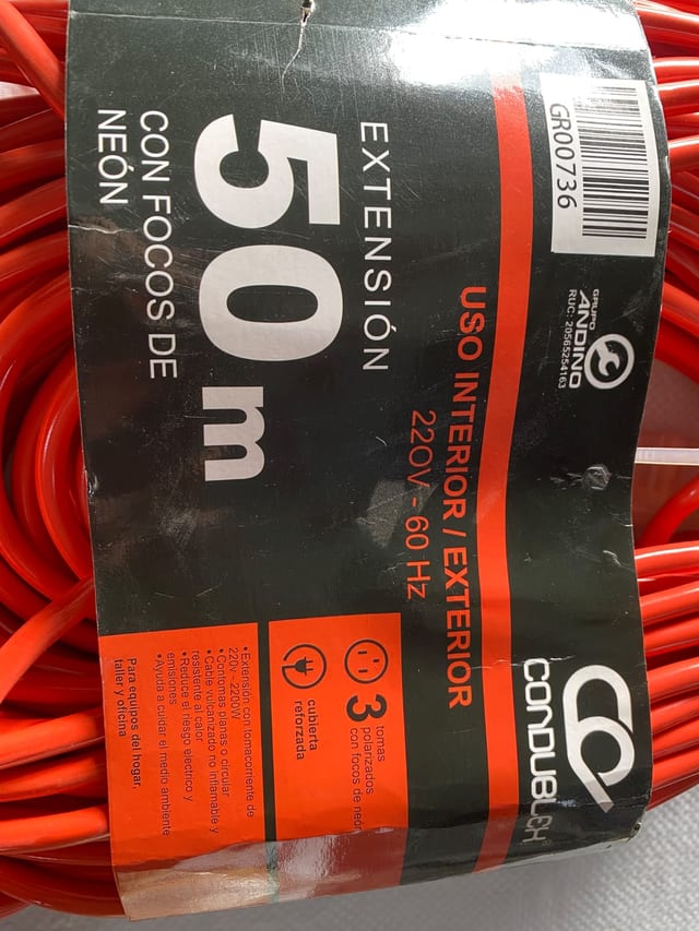 EXTENSION 50MT NARANJA