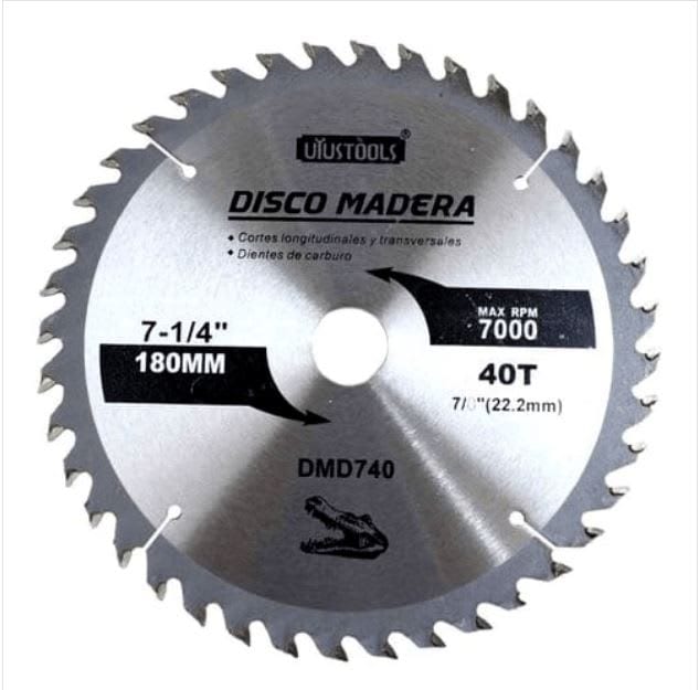 DISCO PARA MADERA 7 1/4" - 40D UYUSTOOLS DMD740