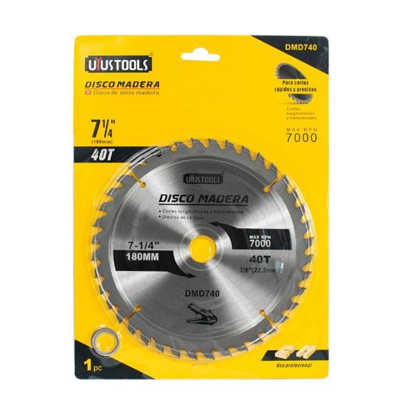 DISCO PARA MADERA 7 1/4" - 40D UYUSTOOLS DMD740