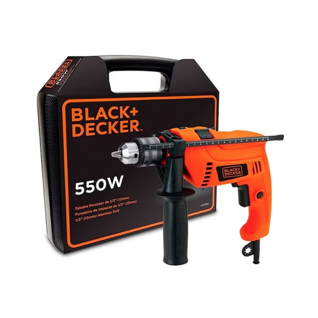 TALADRO PERCUTOR BLACK+DECKER 1/2" 13MM 550W