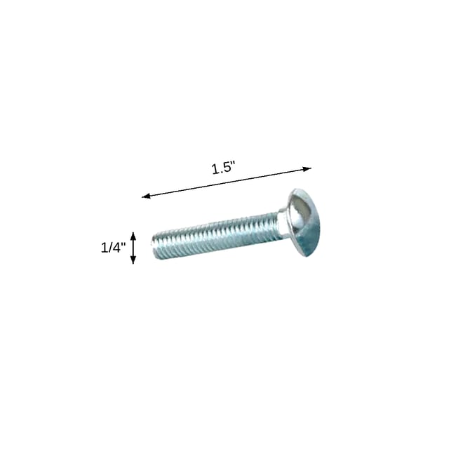 PERNO 1.5X1/4 ZINC CABEZA COCHE