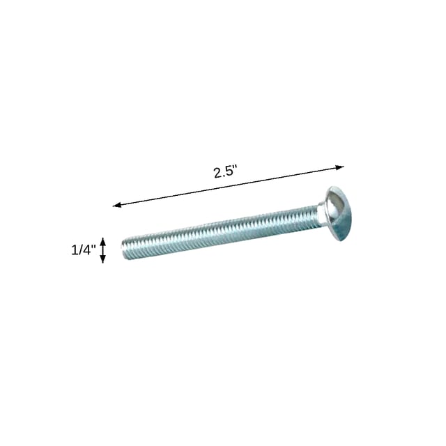 PERNO 2.5X1/4 ZINC CABEZA COCHE