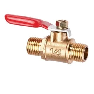 VALVULA ESFERICA 1/4 HILO X 1/4 ESCAMADO BRONCE