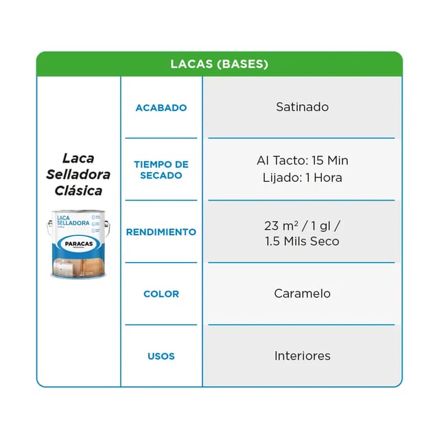 LACA SELLADORA CLÁSICA PARACAS 1GL