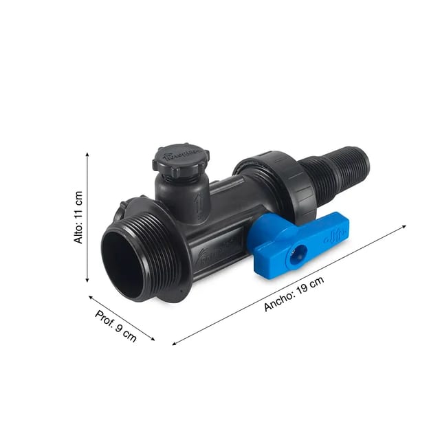VALVULA ESFERICA MULTICONECTOR TANQUE 1100LT