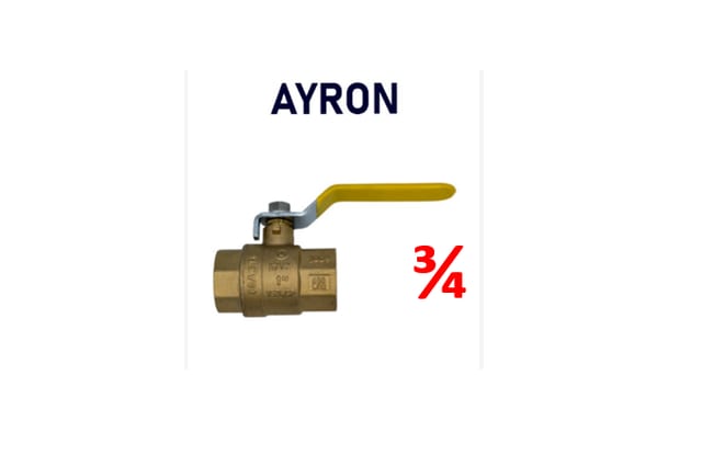 VALVULA ESFERICA 3/4 BRONCE AYRON
