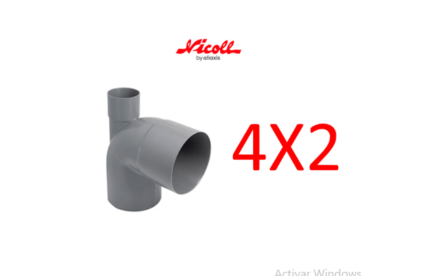 CODO 4"X2" DESAGUE PVC NICOLL