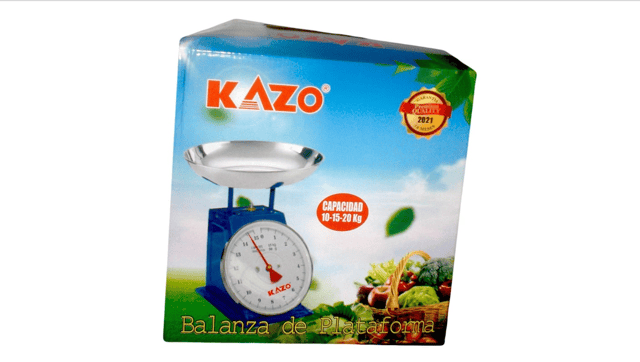 BALANZA 20KG METAL C/PLATO KAZO