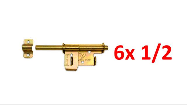 CERROJO 6"X1/2 SANSON DORADO