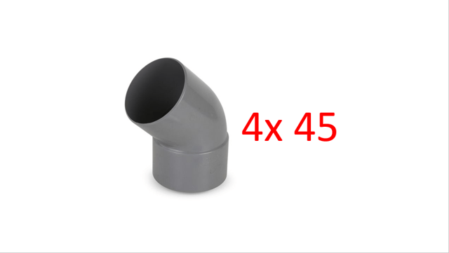 CODO 4"X45º DESAGUE PVC NICOLL