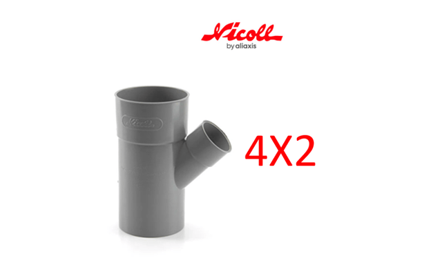 YEE 4" X 2" PVC NICOLL