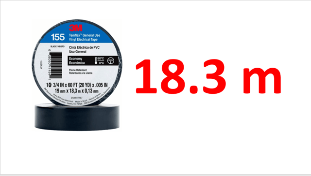 CINTA AISLANTE 3M 20 YDAS 18.3 M