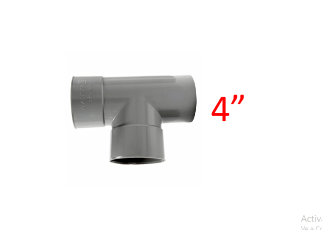 TEE 4" DESAGUE PVC GRIS NICOLL