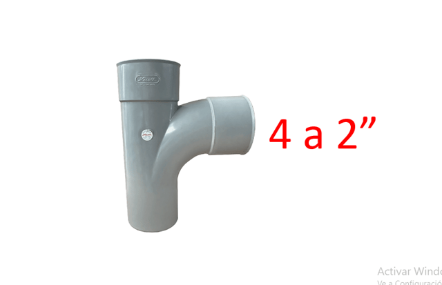 TEE 4" X 2" SANITARIA PVC GRIS NICOLL