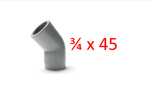 CODO 3/4"X45º SP PVC NICOLL