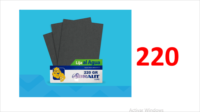 LIJA 220 AL AGUA BRALIT