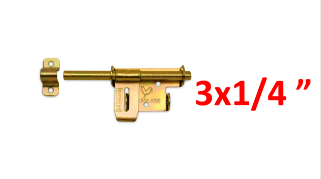 CERROJO 3"X1/4 SANSON DORADO