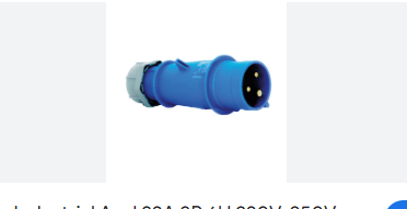 ENCHUFE INDUSTRIAL MACHO MENEKE AZUL "O"