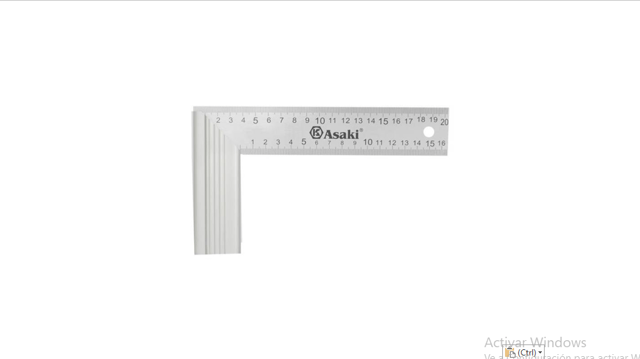 ESCUADRA 8X20-10X25 CM ALUM. ASAKI ASK-09106