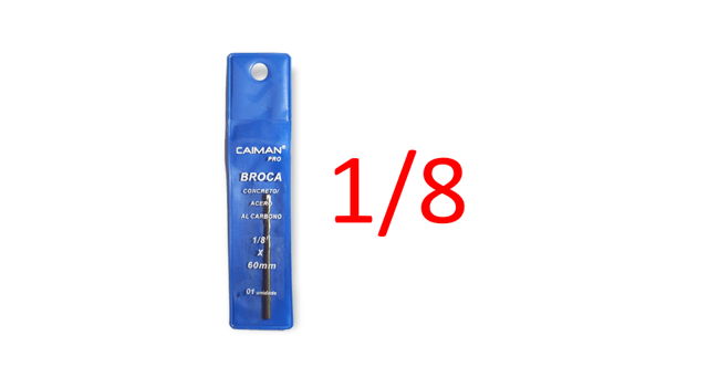 BROCA CONCRETO 1/8 CROMADO GERMANY AZUL