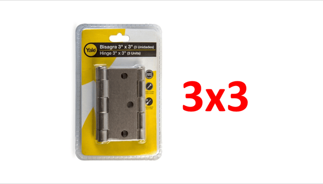 BISAGRA 3X3 YALE EN ACERO