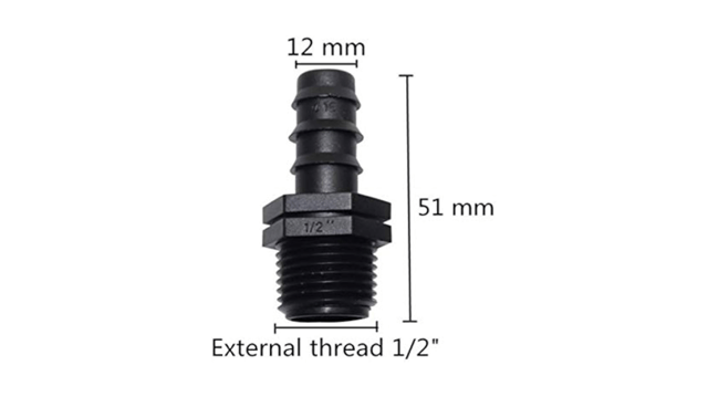 ADAPTADOR 1/2" X 1/2 ASPERSOR NEGRO PVC AGUA