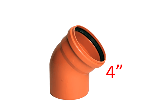 CODO 4" CACHIMBA NARANJA DGUE