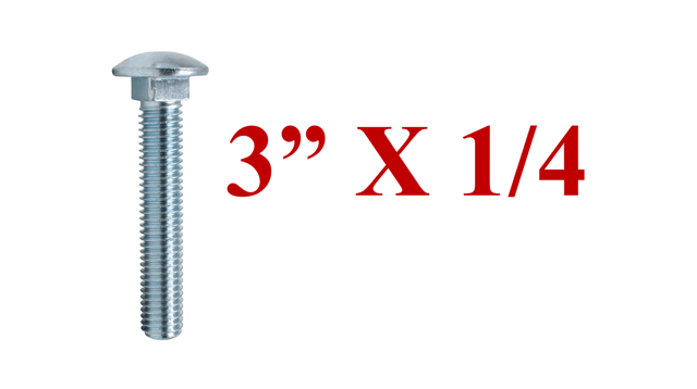 PERNO 3X1/4 ZINC CABEZA COCHE