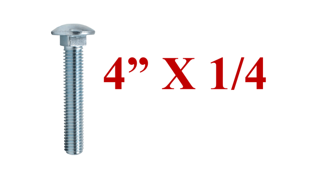 PERNO 4X1/4 ZINC CABEZA COCHE