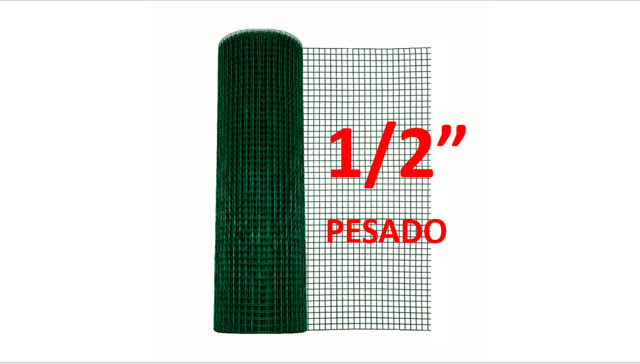 MALLA METALICA 1/2 VERDE 23KL PESADO