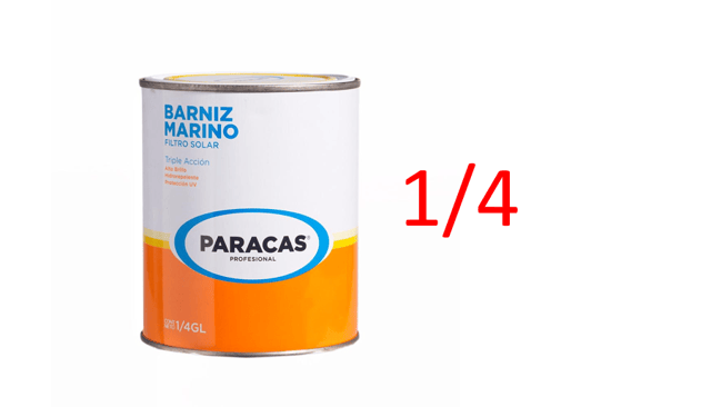 BARNIZ MARINO TRANSPARENTE PARACAS 1/4 GL