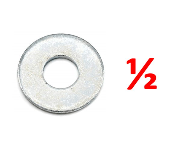 ARANDELA 1/2 PLANA ZINC